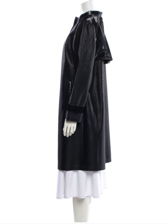 mi jong lee Jackets & Blazers - Mi Jong Lee Black Women's Long Coat with Cape Detail